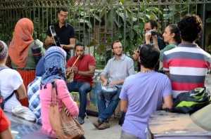 Músicos egipcios en las calles de El Cairo